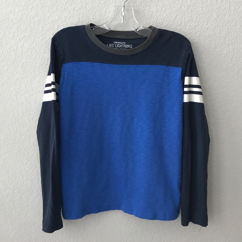Crewcuts Boys Varsity Stripe Long Sleeve Tee Sz 10